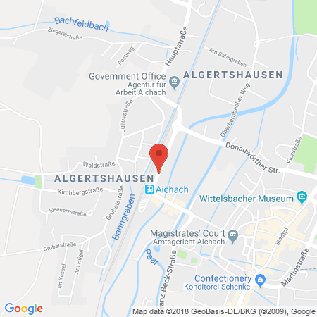 Position der Autogas-Tankstelle: Avia Xpress Automaten in 86551, Aichach
