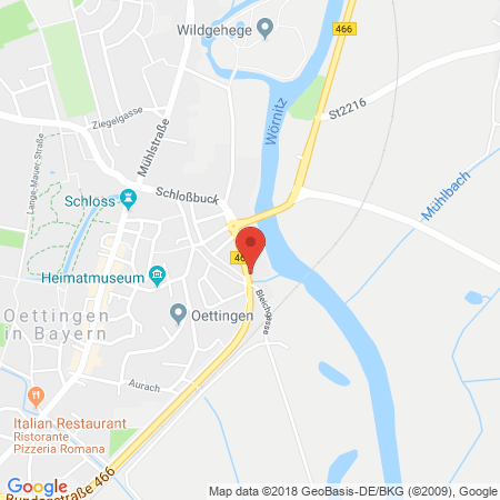 Standort der Tankstelle: ELO Tankstelle in 86732, Oettingen
