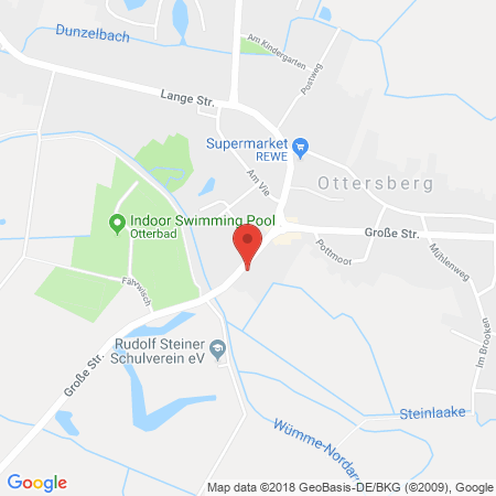 Position der Autogas-Tankstelle: AVIA Tankstelle in 28870, Ottersberg