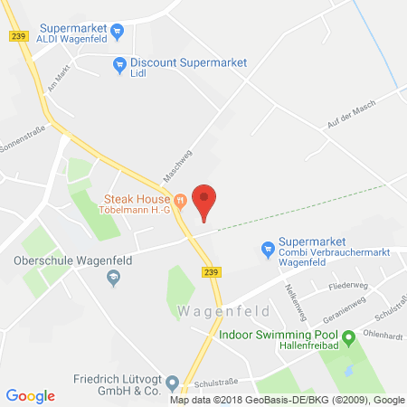 Position der Autogas-Tankstelle: City Point in 49419, Wagenfeld