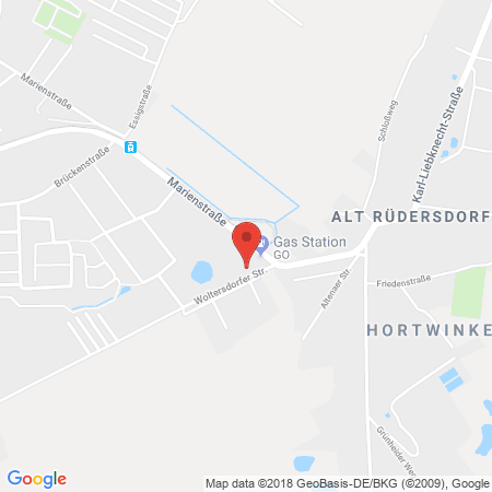 Position der Autogas-Tankstelle: GO Tankstelle in 15562, Ruedersdorf