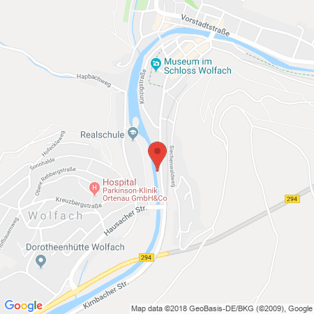 Position der Autogas-Tankstelle: Agip Tankstelle in 77709, Wolfach