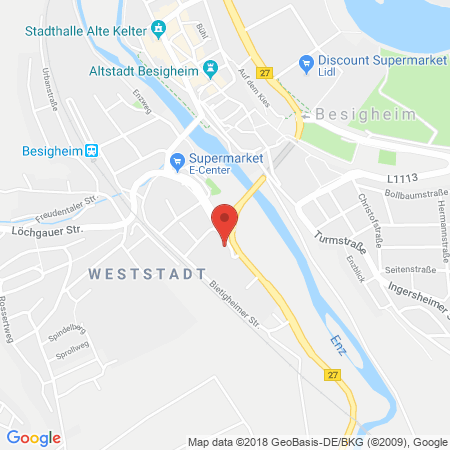 Position der Autogas-Tankstelle: AVIA Tankstelle in 74354, Besigheim