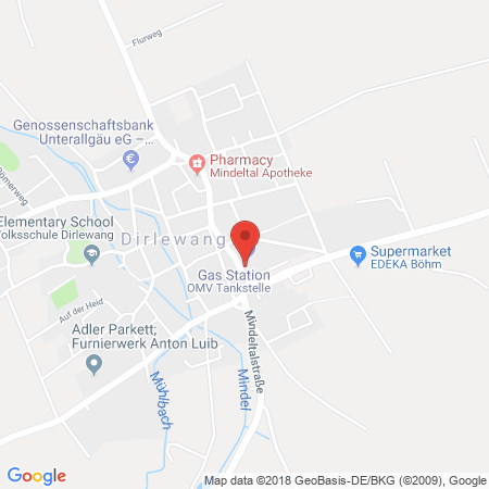 Standort der Tankstelle: OMV Tankstelle in 87742, Dirlewang