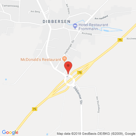 Position der Autogas-Tankstelle: Aral Tankstelle in 21244, Buchholz