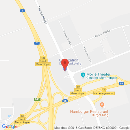 Position der Autogas-Tankstelle: OMV Tankstelle in 87700, Memmingen