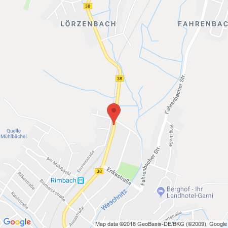 Position der Autogas-Tankstelle: Aral Tankstelle in 64668, Rimbach