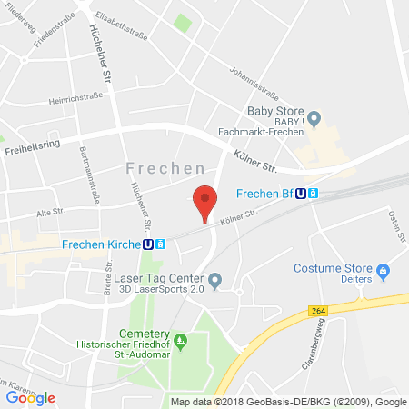 Position der Autogas-Tankstelle: Aral Tankstelle in 50226, Frechen