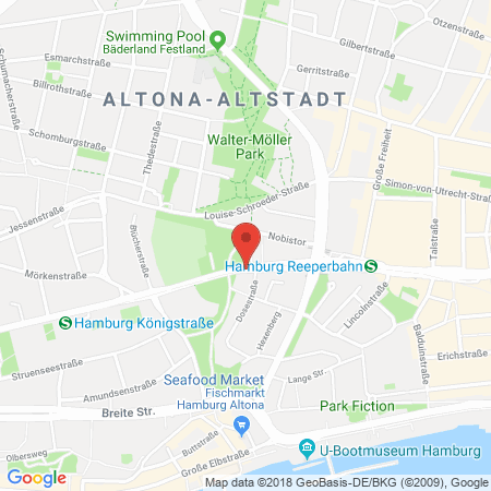 Position der Autogas-Tankstelle: Aral Tankstelle in 22767, Hamburg