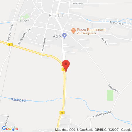Position der Autogas-Tankstelle: Agip Tankstelle in 83673, Bichl