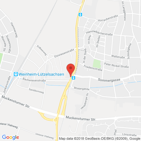 Position der Autogas-Tankstelle: Esso Tankstelle in 69469, Weinheim