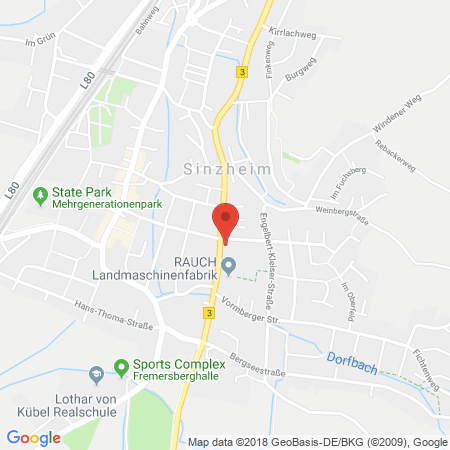 Standort der Tankstelle: SB Tankstelle Tankstelle in 76547, Sinzheim