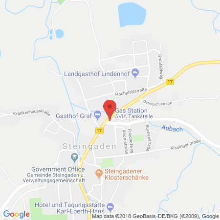 Standort der Tankstelle: AVIA XPress Tankstelle in 86989, Steingaden