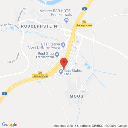 Position der Autogas-Tankstelle: BAB-Tankstelle Frankenwald Ost (Shell) in 95180, Berg-Rudolphstein