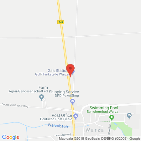 Standort der Tankstelle: GULF Tankstelle in 99869, Warza
