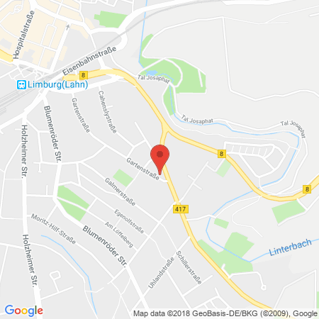 Position der Autogas-Tankstelle: AVIA Tankstelle in 65549, Limburg
