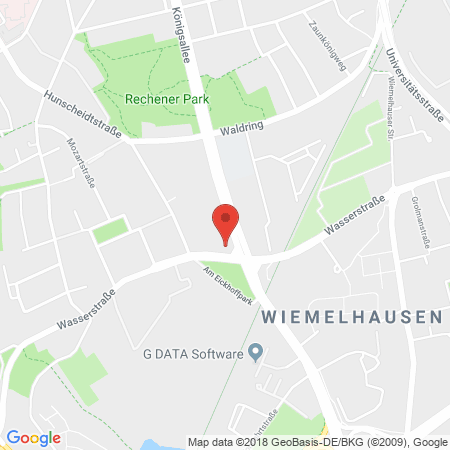 Position der Autogas-Tankstelle: Aral Tankstelle in 44789, Bochum