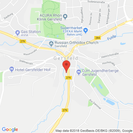 Position der Autogas-Tankstelle: Gersfeld in 36129, Gersfeld