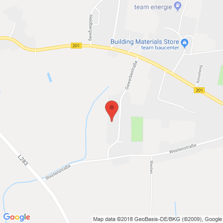 Position der Autogas-Tankstelle: Hillis Service Center in 24392, Süderbrarup