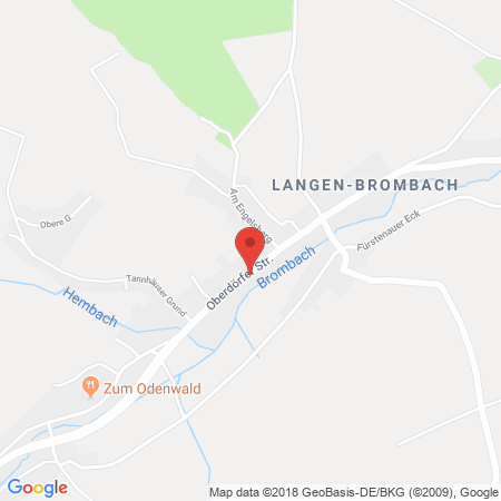 Position der Autogas-Tankstelle: Classic Langenbrombach in 64753, Langenbrombach