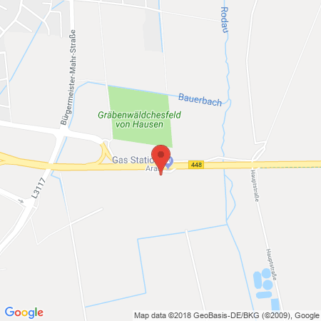 Position der Autogas-Tankstelle: Aral Tankstelle in 63110, Rodgau