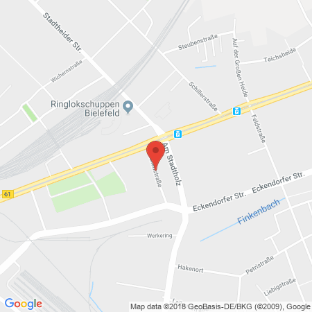 Position der Autogas-Tankstelle: AVIA in 33609, Bielefeld