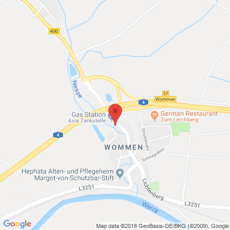 Standort der Tankstelle: AVIA Tankstelle in 37293, Herleshausen-Wommen