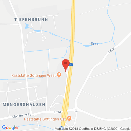 Position der Autogas-Tankstelle: Esso Tankstelle in 37124, Rosdorf