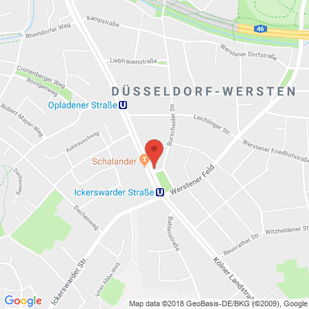 Position der Autogas-Tankstelle: Pm in 40591, Düsseldorf