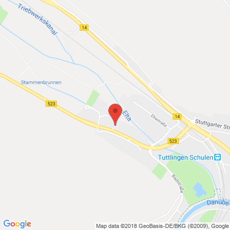 Position der Autogas-Tankstelle: Shell Tankstelle in 78532, Tuttlingen