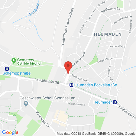 Position der Autogas-Tankstelle: AVIA Tankstelle in 70619, Stuttgart