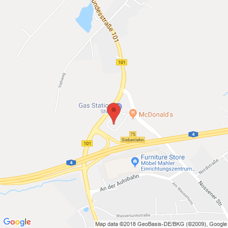 Position der Autogas-Tankstelle: Shell Tankstelle in 01683, Nossen