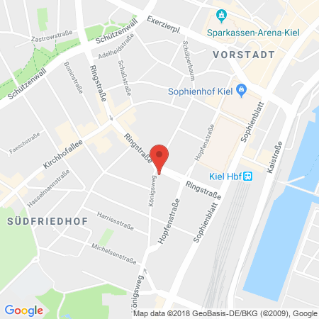 Position der Autogas-Tankstelle: Shell Tankstelle in 24114, Kiel