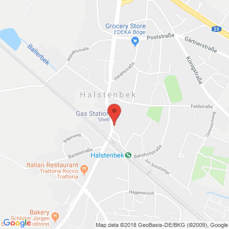 Position der Autogas-Tankstelle: Shell Tankstelle in 25469, Halstenbek