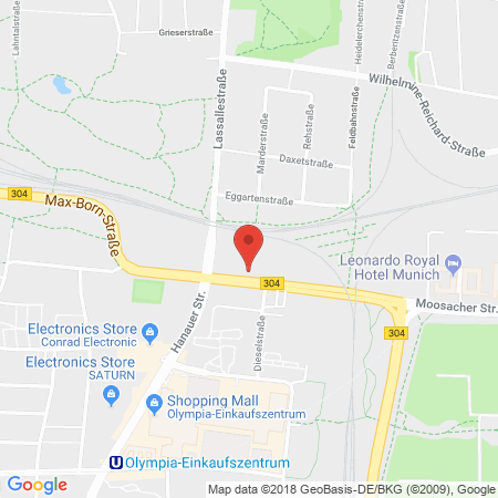 Position der Autogas-Tankstelle: OMV Tankstelle in 80993, München