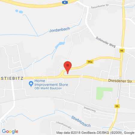 Position der Autogas-Tankstelle: Esso Tankstelle in 02625, Bautzen