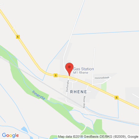 Position der Autogas-Tankstelle: M1 Rhene in 38271, Rhene