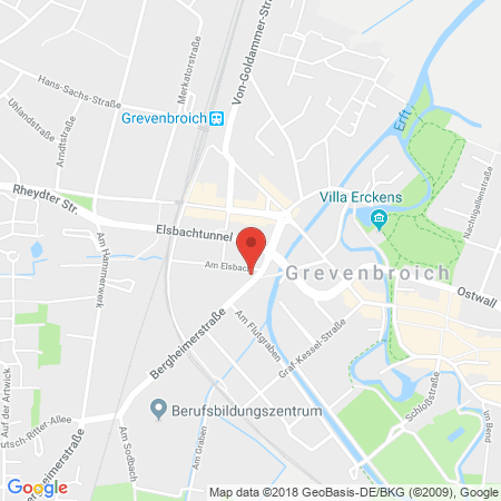 Position der Autogas-Tankstelle: HEM Tankstelle in 41515, Grevenbroich