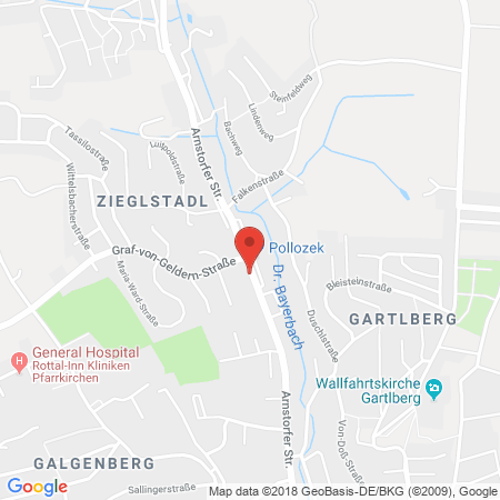 Position der Autogas-Tankstelle: Shell Tankstelle in 84347, Pfarrkirchen