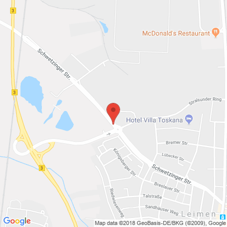 Position der Autogas-Tankstelle: JET Tankstelle in 69181, Leimen