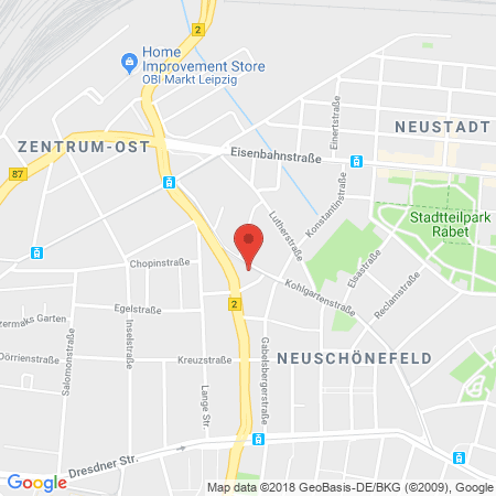Position der Autogas-Tankstelle: Total Leipzig in 04103, Leipzig