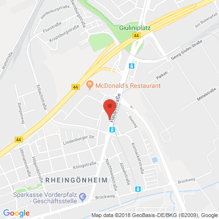 Position der Autogas-Tankstelle: Total Ludwigshafen in 67065, Ludwigshafen