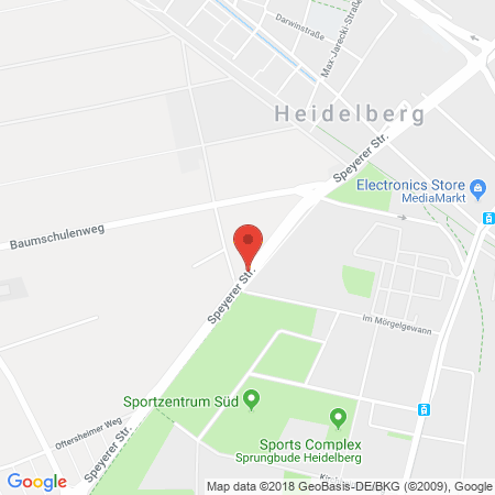 Standort der Autogas Tankstelle: OMV Tankstelle Heidelberg in 69124, Heidelberg
