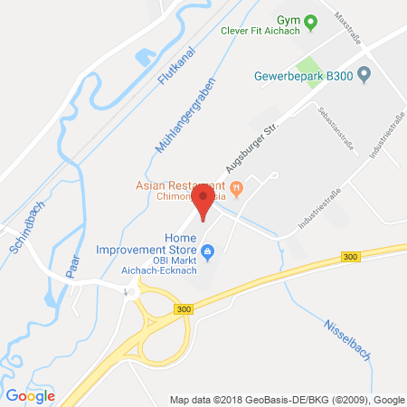 Position der Autogas-Tankstelle: Esso Tankstelle in 86551, Aichach