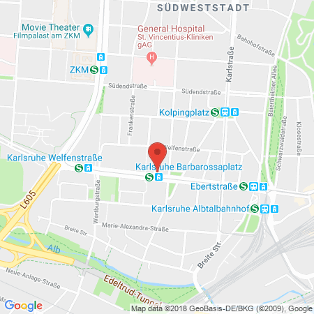 Standort der Tankstelle: ARAL Tankstelle in 76137, Karlsruhe