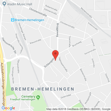 Position der Autogas-Tankstelle: Bremen, Schlengstr. in 28309, Bremen