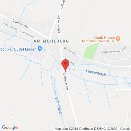 Position der Autogas-Tankstelle: Tankcenter Linden in 35440, Linden