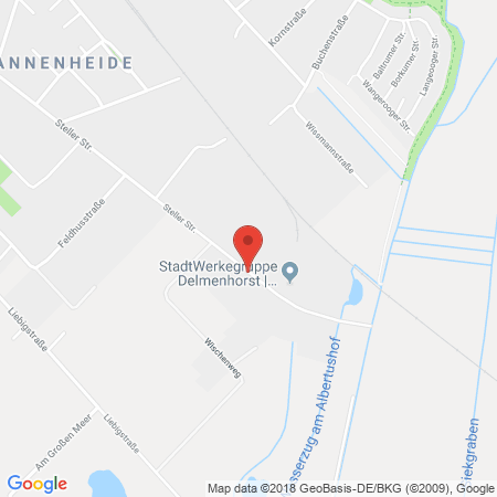 Position der Autogas-Tankstelle: KFZ Piwellek in 27755, Delmenhorst