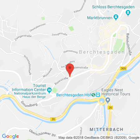 Position der Autogas-Tankstelle: Bk- Tankstelle Angela Raich in 83471, Berchtesgaden