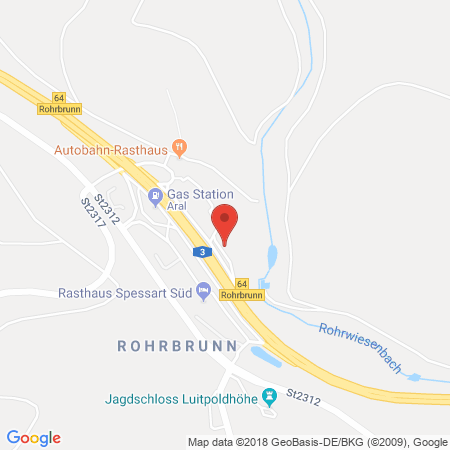 Position der Autogas-Tankstelle: Shell Tankstelle in 63879, Weibersbrunn